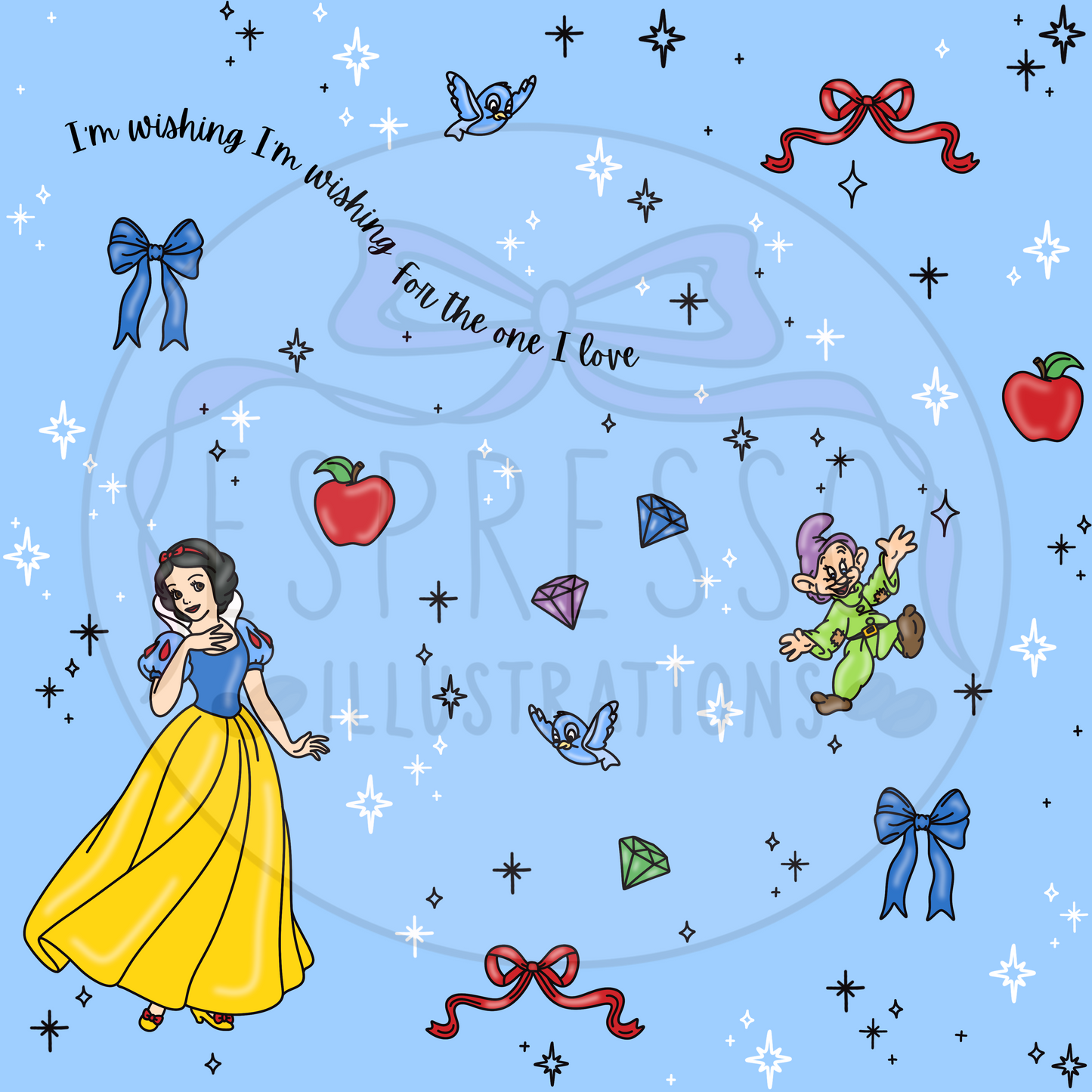 Disney Snow White Seamless Pattern