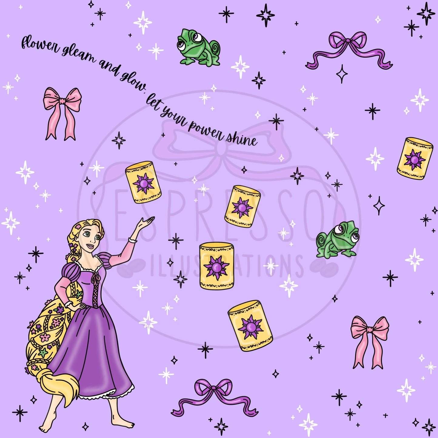 Dis ney Rapunzel Seamless Pattern, Dis ney Princess, Tangled, Rapunzel Tangled Seamless Pattern.