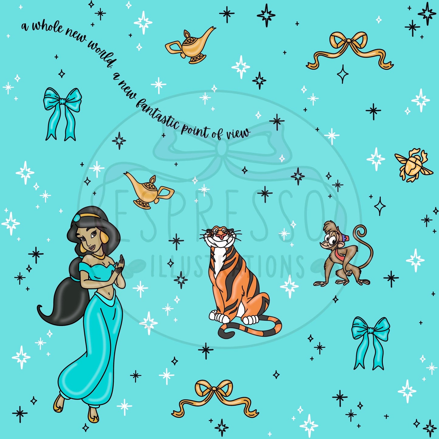 Dis ney Jasmin Seamless Pattern, Dis ney Princess, Aladdin Seamless, Jasmin Aladdin Seamless Pattern.