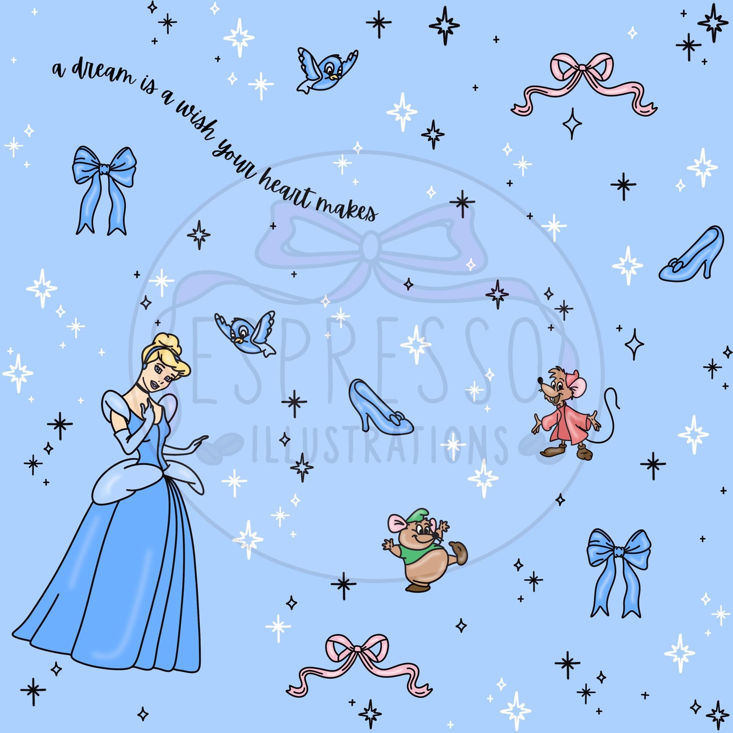 Dis ney Cinderella Seamless Pattern, Dis ney Princess, Cinderella, Cinderella Princess Seamless Pattern.