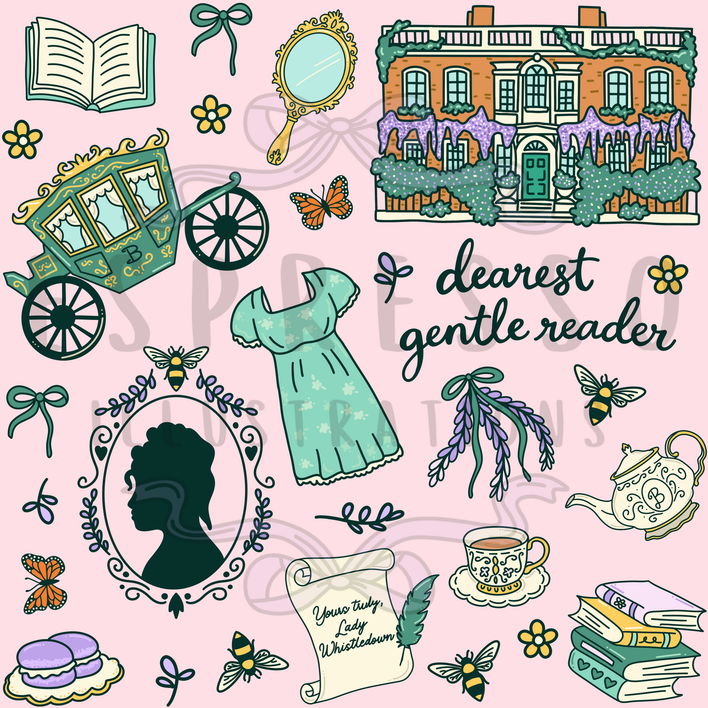 Bridgerton Seamless Pattern