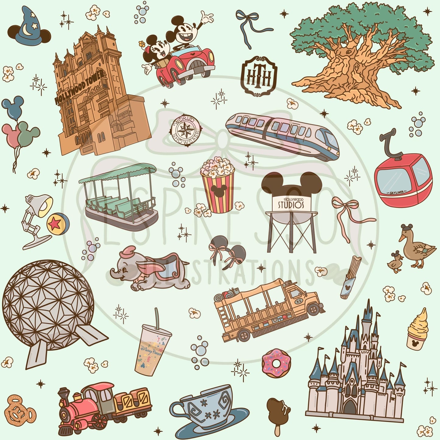 Park Hopper Dis ney Seamless Pattern, Disney Parks, Magical worlds Park Hopper, Di sney Seamless Pattern