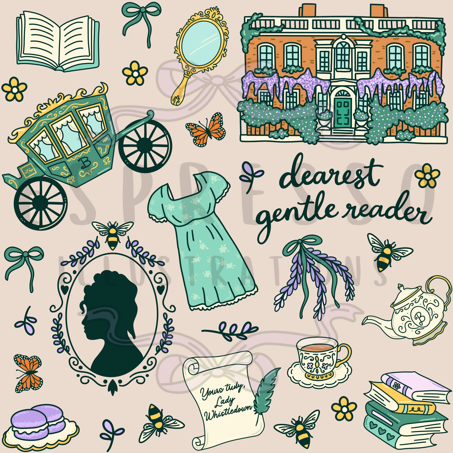Bridgerton Seamless Pattern
