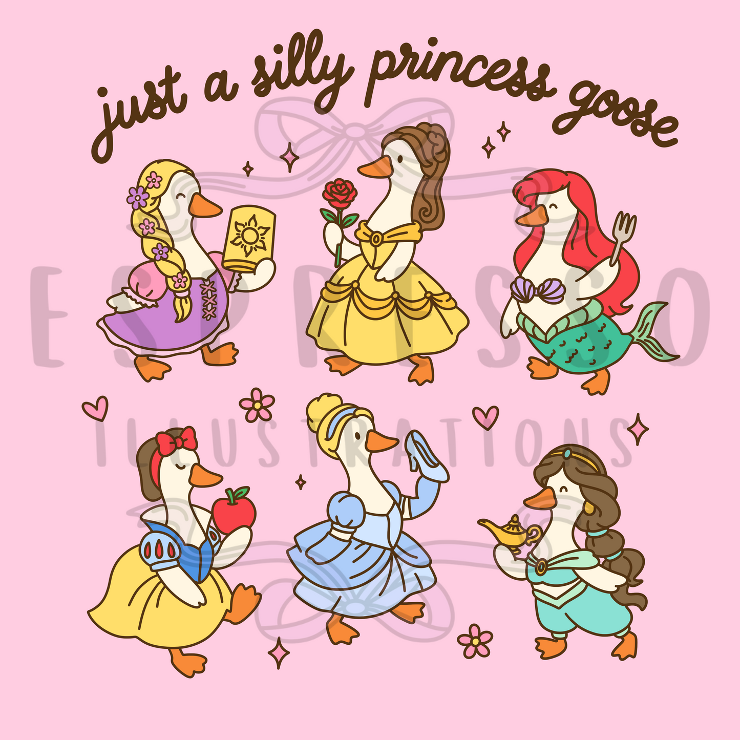 Disney Princess Silly Goose PNG, Disney Princess PNG