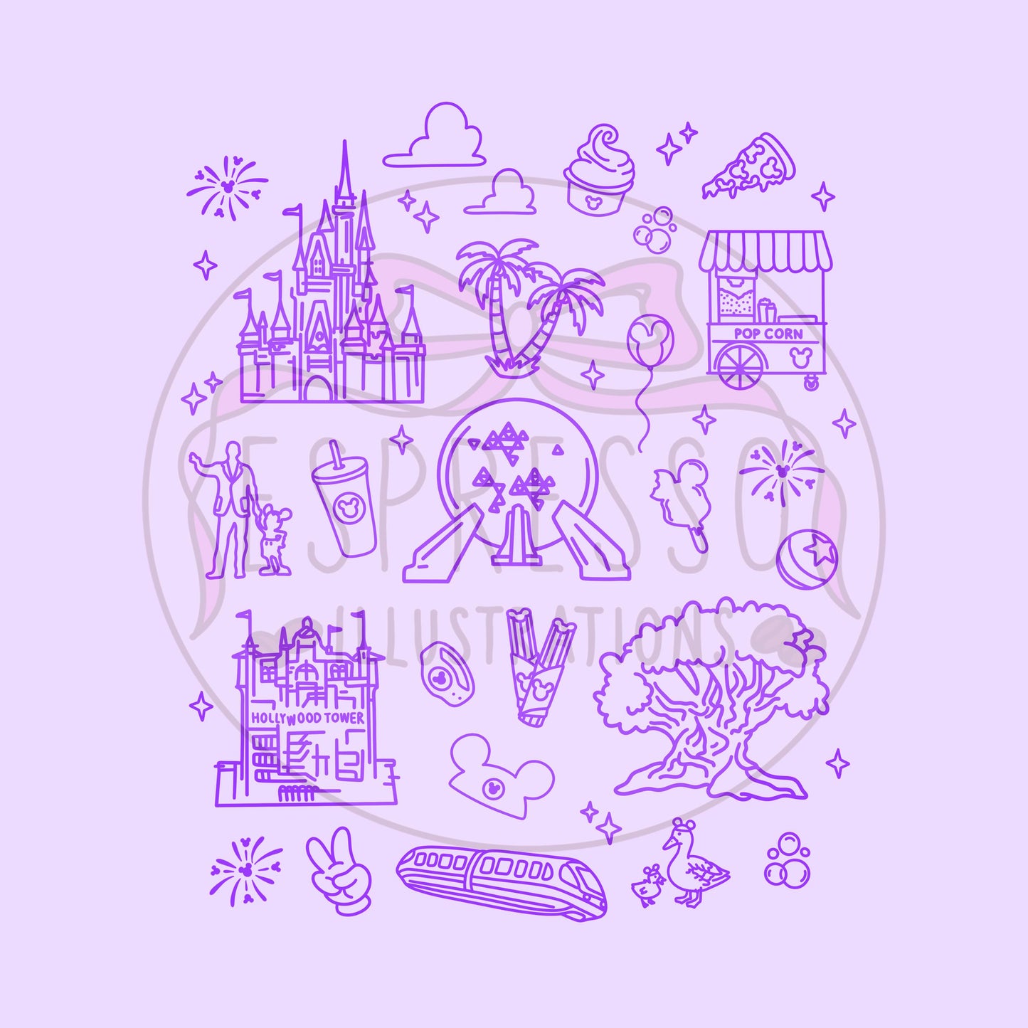 Neon Park Hopper Doodle Dis ney PNG, Dis ney Parks PNG, Best Day Ever, Park Hopper PNG, Dis ney Parks png, Summer Doodle