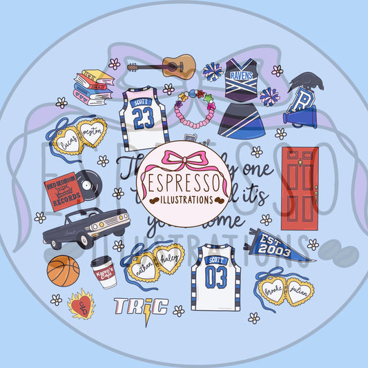 One Tree Hill PNG, OTH, Tree Hill, Ravens, OTH sublimation, One Tree Hill Tv Show Sublimation