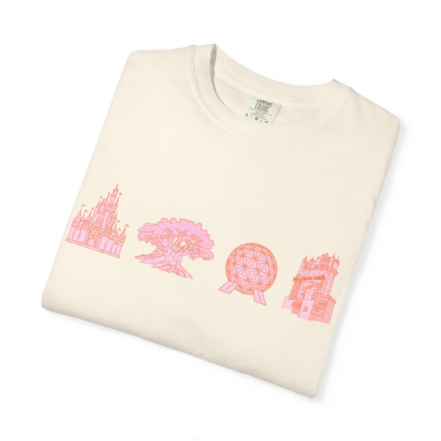 Pink Dis ney Park Hopper T-Shirt | Four Orlando Magical Parks T-shirt
