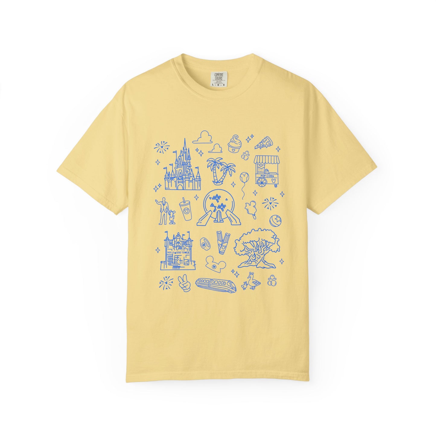Dis ney Parks Doodles T-Shirt | Dis ney Park Hopper T-shirt