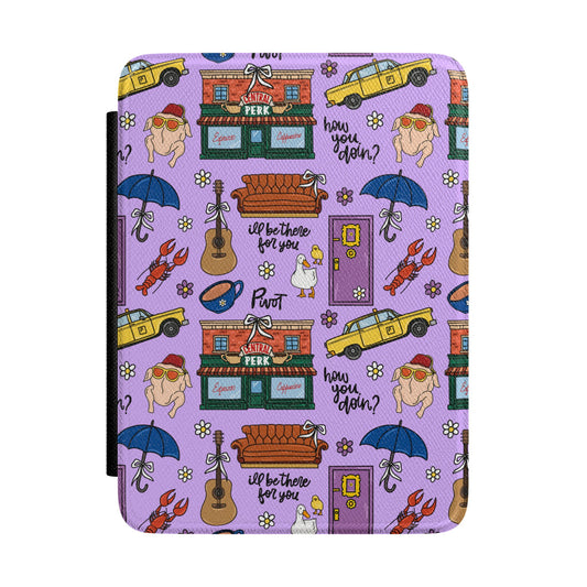 Friends TV Show Pattern Kindle Case | Central Perk Coffee | FRIENDS Icons Kindle Case