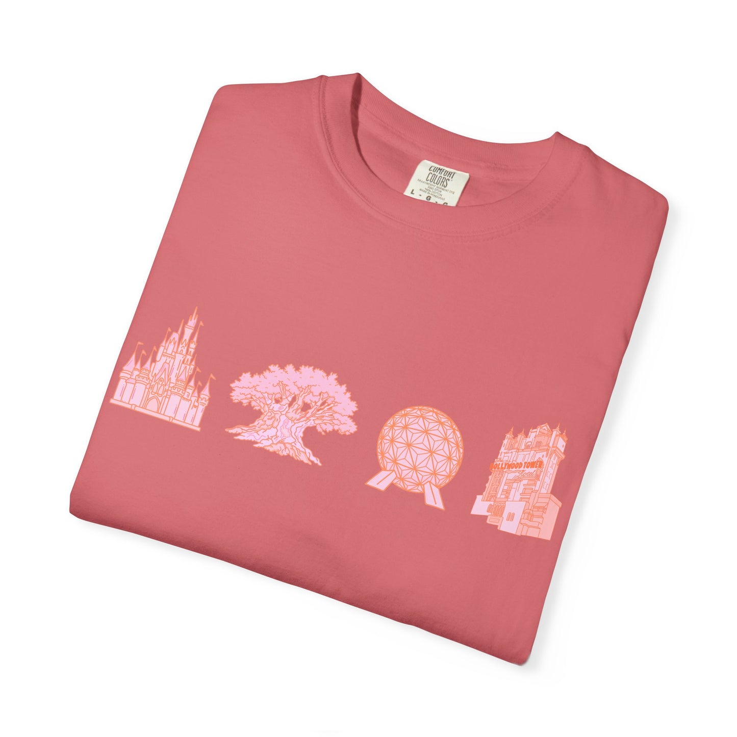 Pink Dis ney Park Hopper T-Shirt | Four Orlando Magical Parks T-shirt