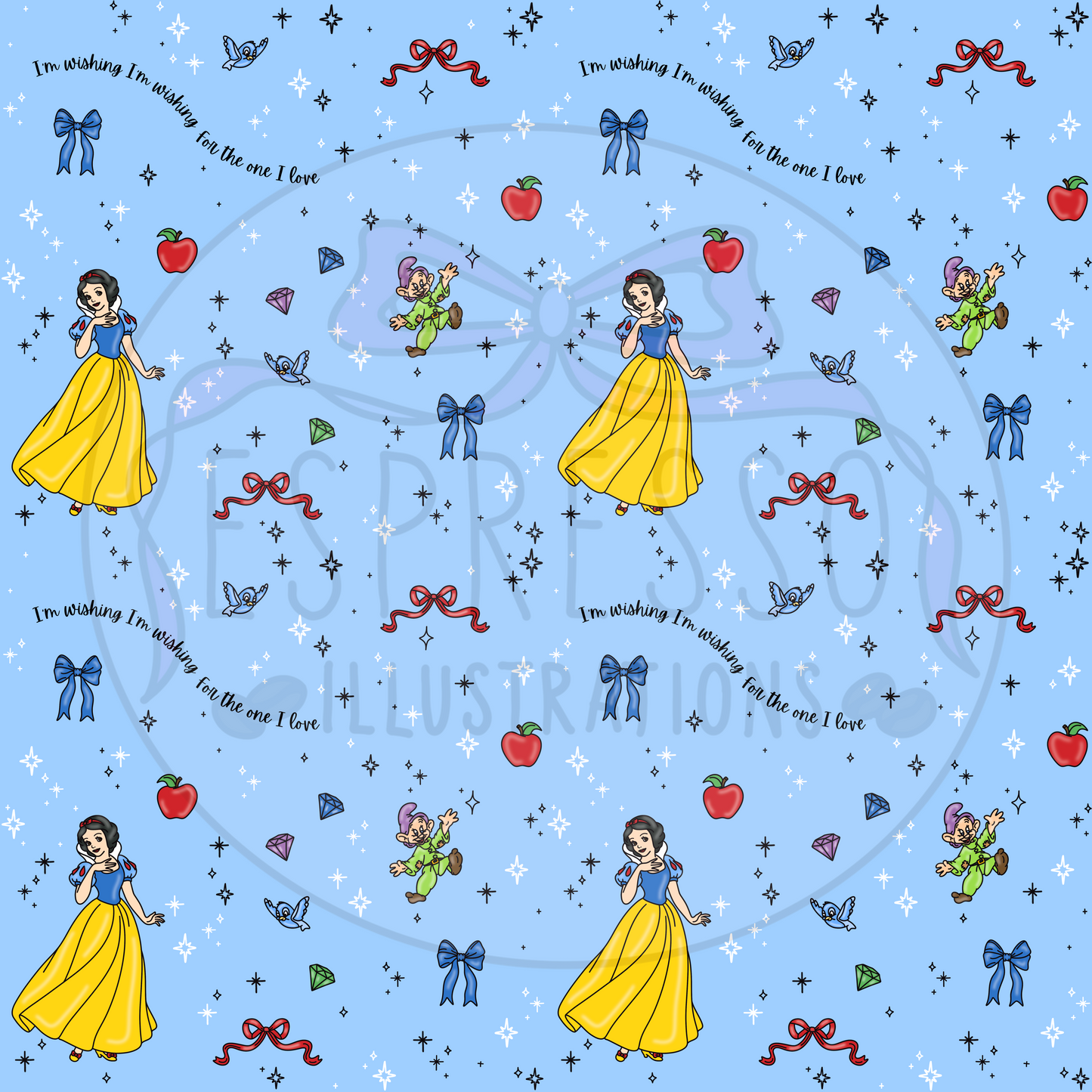 Disney Snow White Seamless Pattern