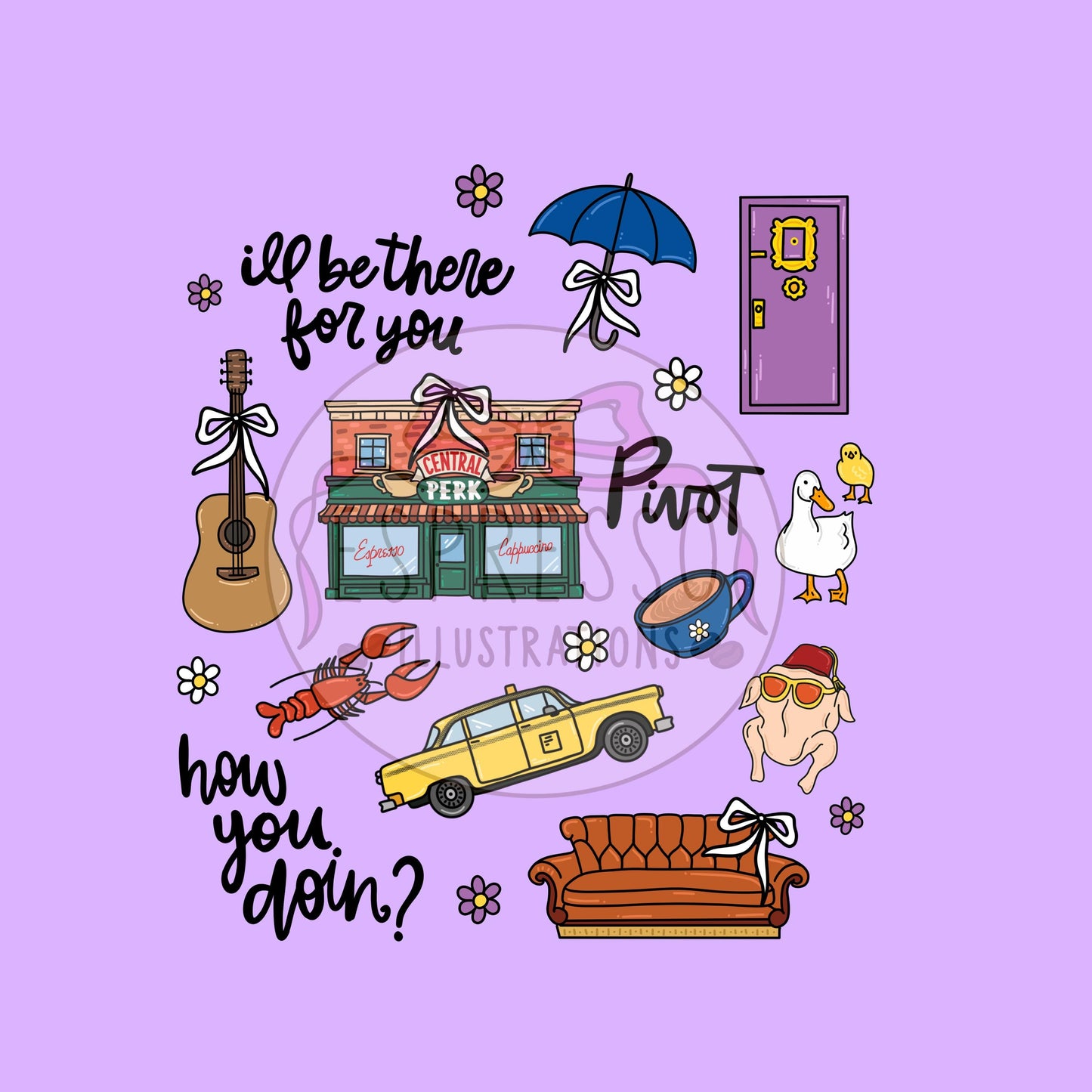 Friends PNG, Spring in New York City, Central Perk, Friends Tv Show PNG, Cute Friends PNG, Friends Tv Show Sublimation
