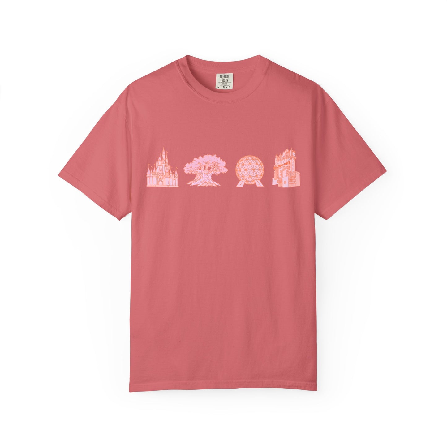 Pink Dis ney Park Hopper T-Shirt | Four Orlando Magical Parks T-shirt