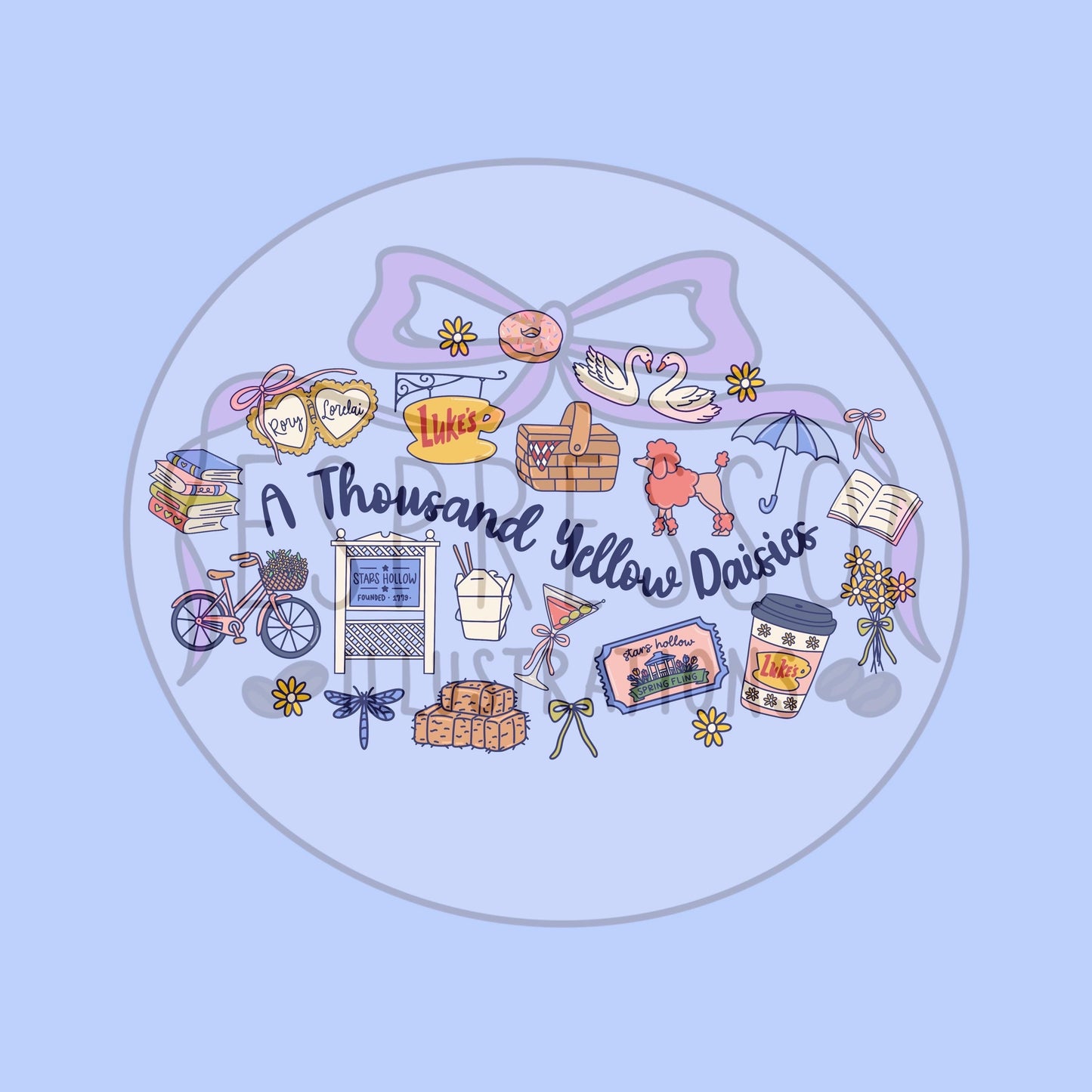 Gilmore Girls Spring PNG, Stars Hollow Spring Fling Day, Bookish Spring Day, PNG, Spring Sublimation, Gilmore Girls PNG