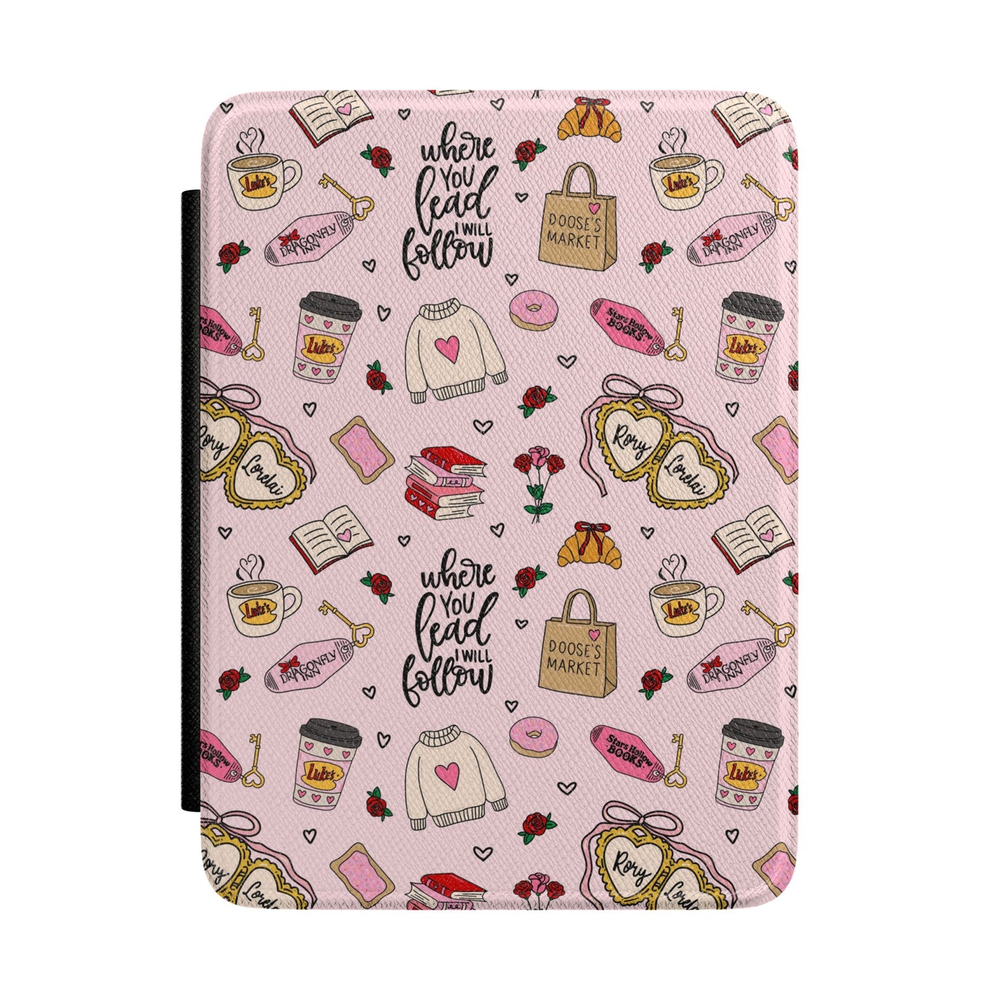 Gilmore Girls Kindle Case | Cute Gilmore Girls Bookish Icons Kindle Case | Stars Hollow Kindle Case