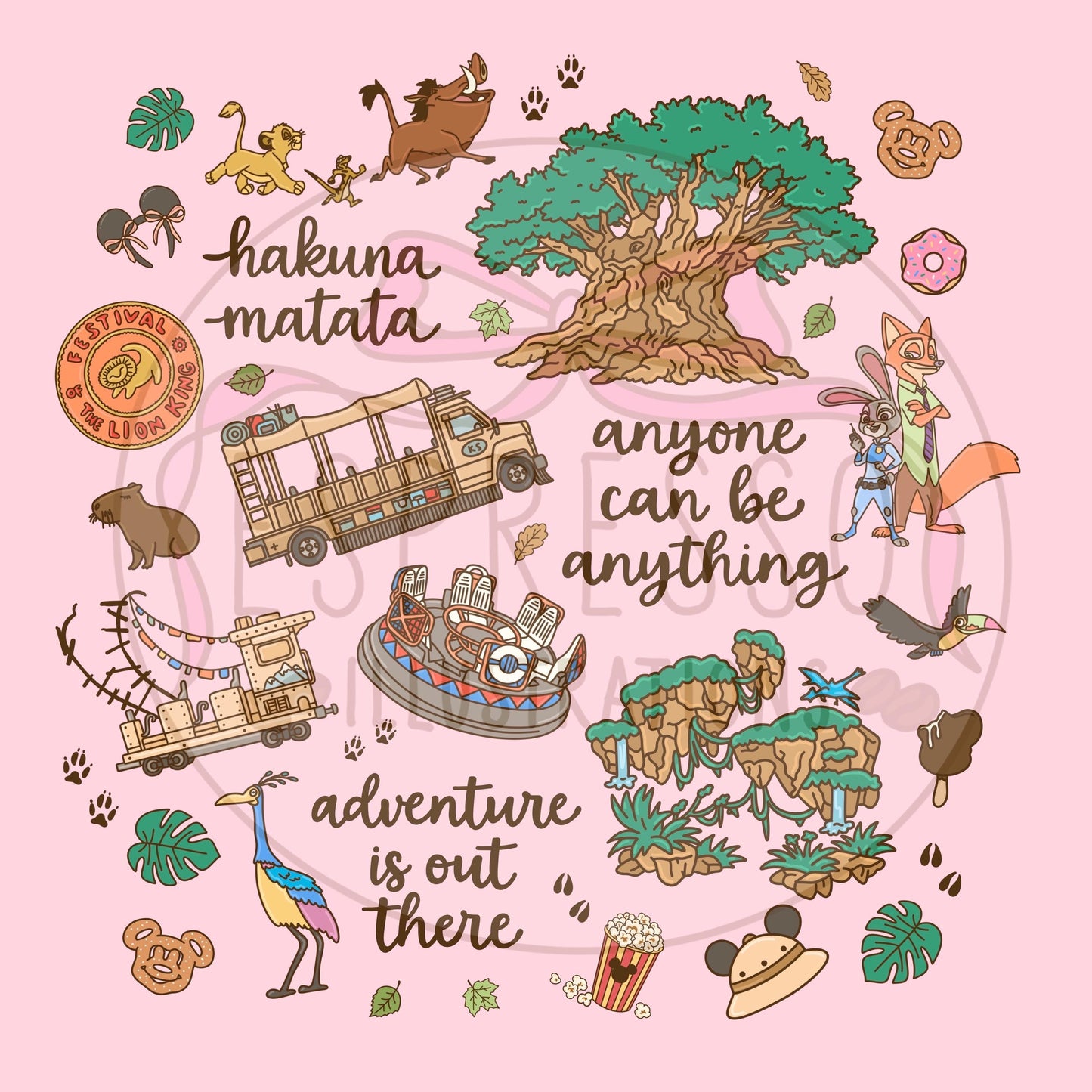 Animal Kingdom PNG, Disney Parks PNG, Best Day Ever, Zootopia PNG, Disney Sublimation, Disney Pandora Avatar, Encanto, Lion King