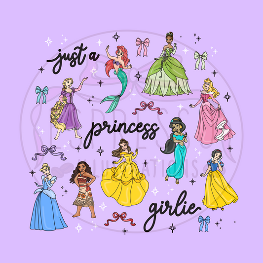 Disney Princess Mashup PNG | Just a Princess Girlie PNG *BLACK*