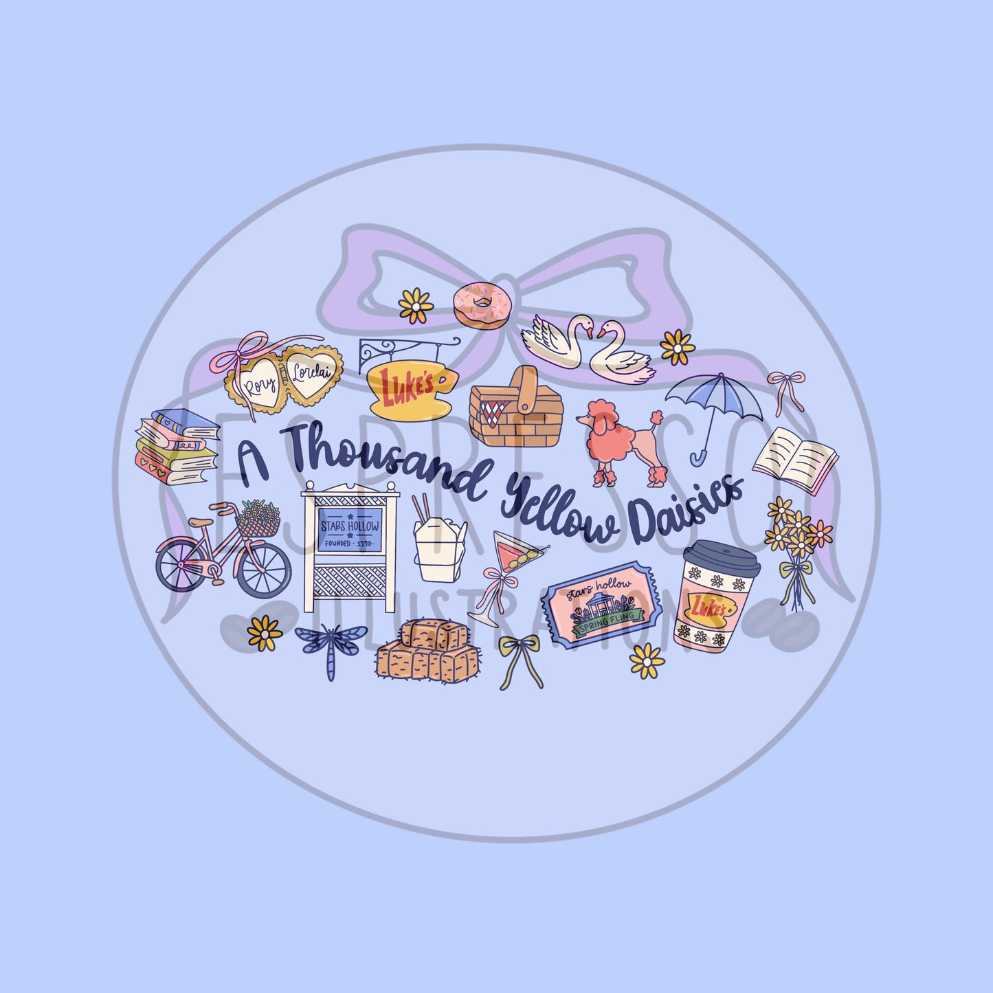 Gilmore Girls Spring PNG, Stars Hollow Spring Fling Day, Bookish Spring Day, PNG, Spring Sublimation, Gilmore Girls PNG