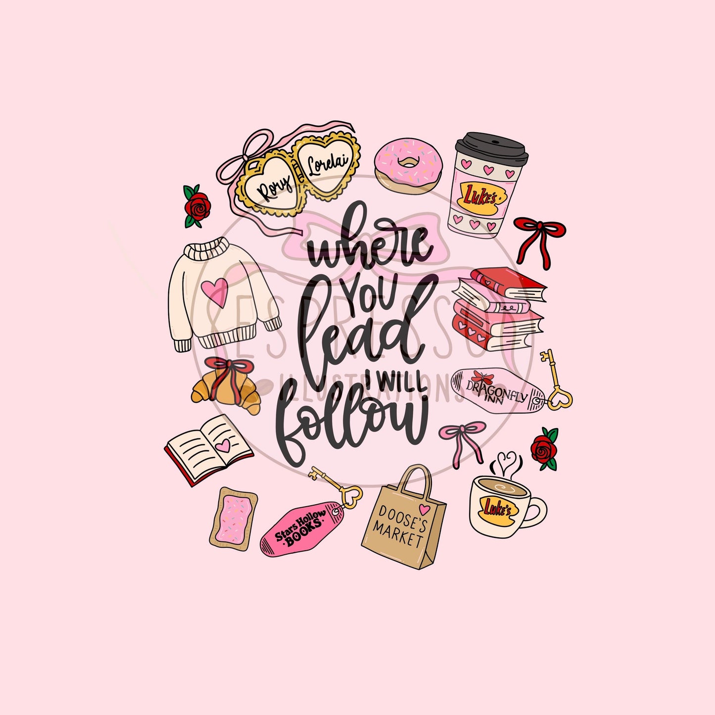 GG Girls Valentines PNG, Stars Hollow Valentines Day, Bookish Valentines Day, PNG, Valentines Sublimation