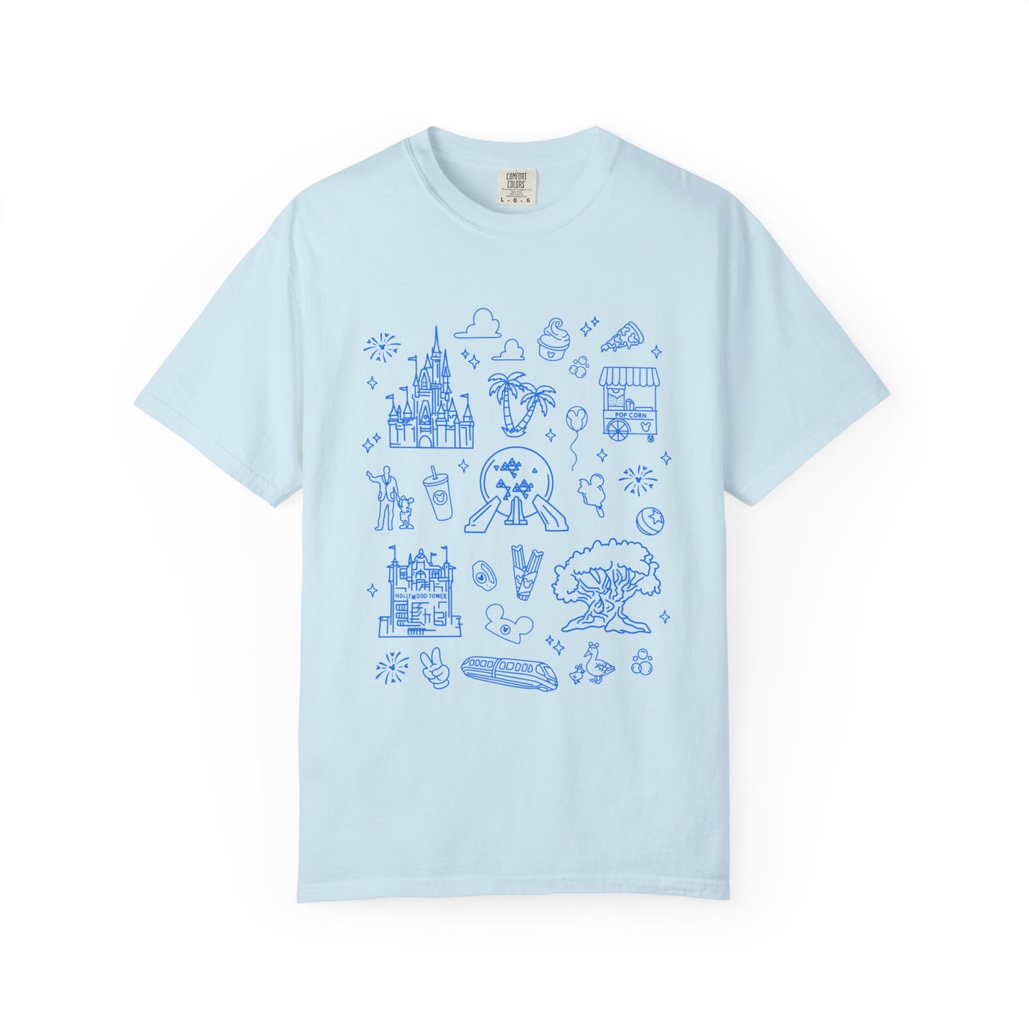 Dis ney Parks Doodles T-Shirt | Dis ney Park Hopper T-shirt