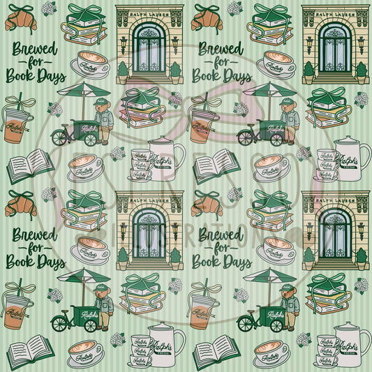 Ralph’s Coffee Seamless Pattern, Ralph’s Coffee NYC, Bookish Ralph’s Coffee, Ralph Lauren Polo, NYC Coffee Bookish Seamless Pattern.