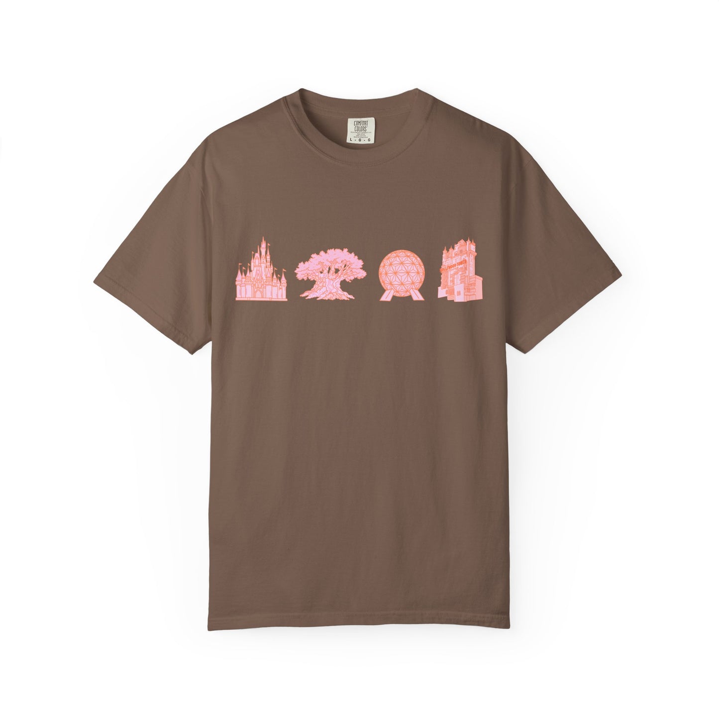 Pink Dis ney Park Hopper T-Shirt | Four Orlando Magical Parks T-shirt