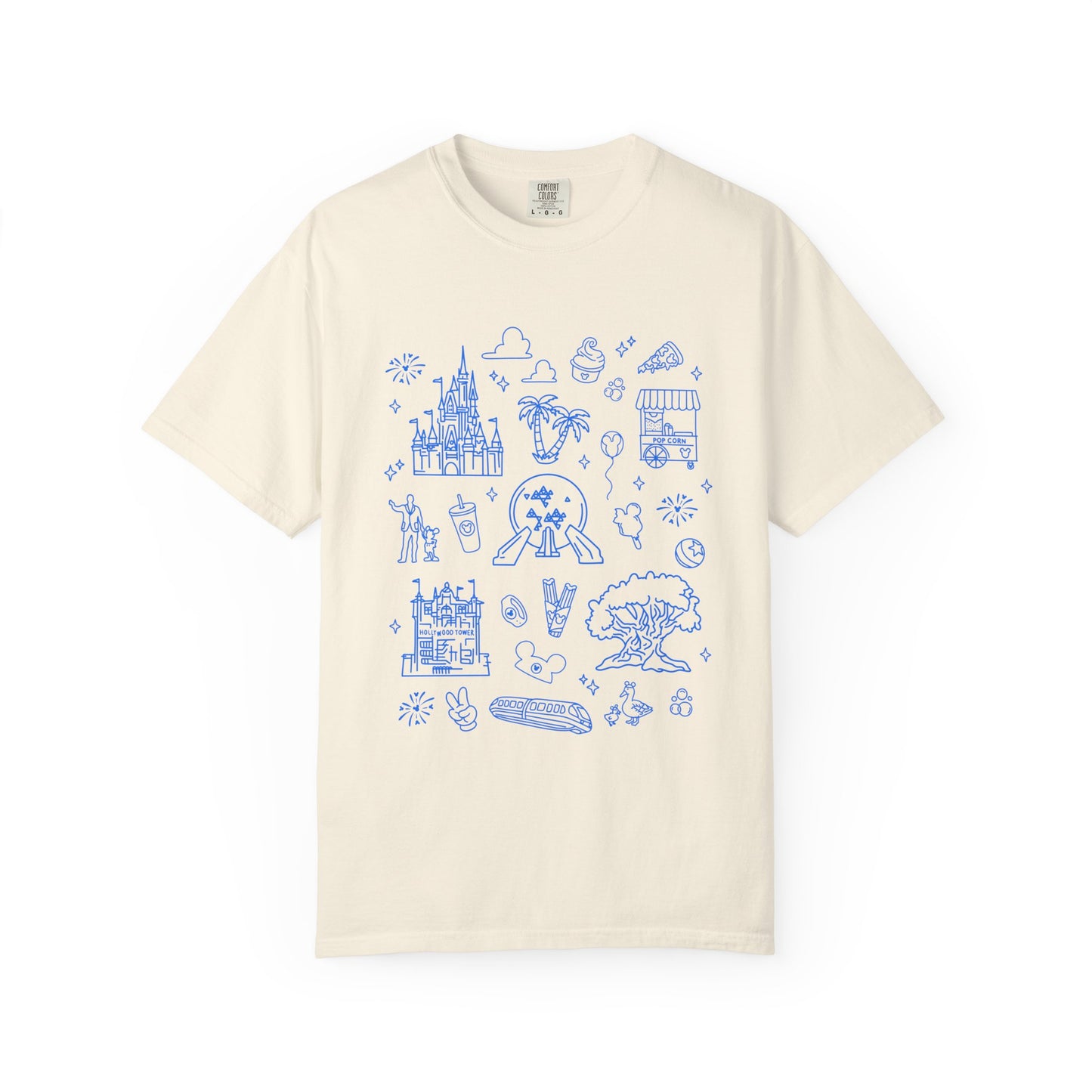 Dis ney Parks Doodles T-Shirt | Dis ney Park Hopper T-shirt