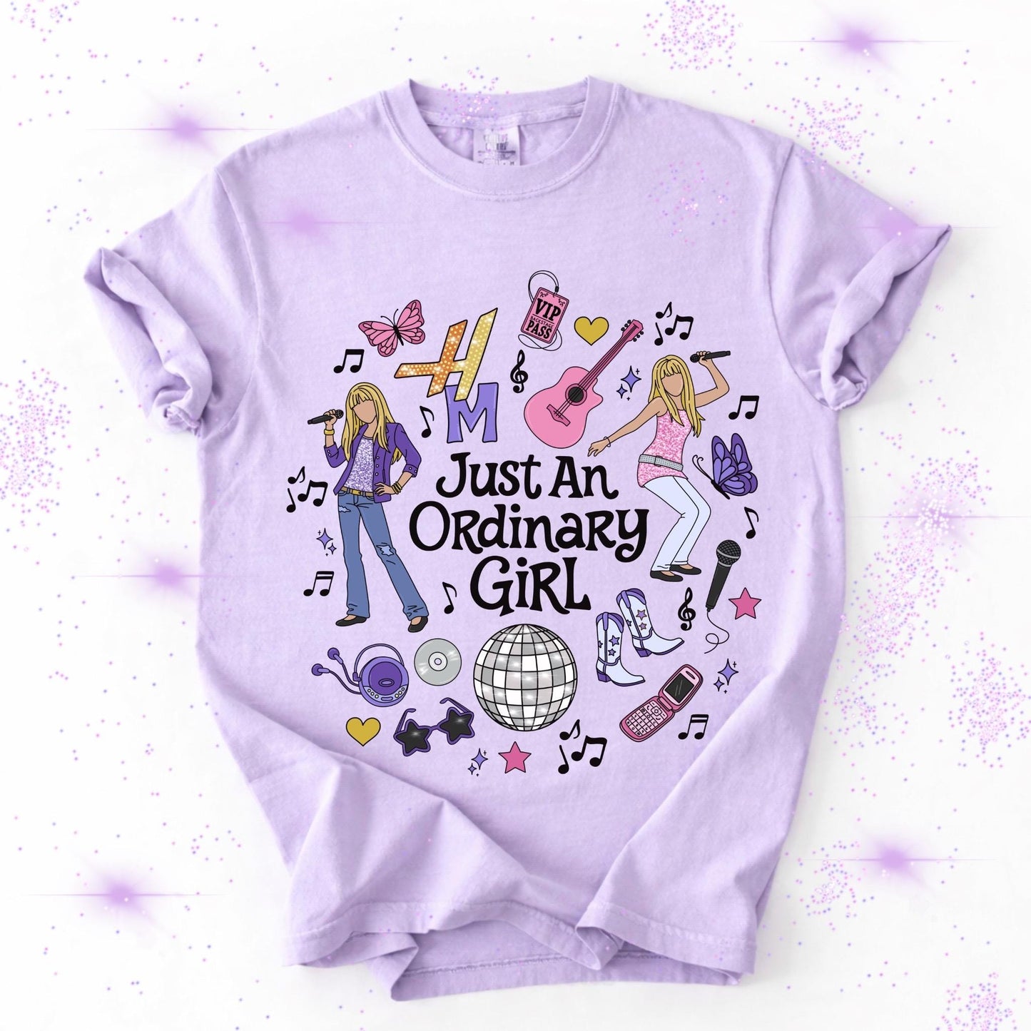 Hannah Montana T-shirt |Just An Ordinary Girl T-Shirt | Disney Y2K