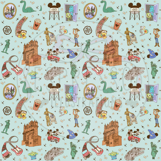 Hollywood Studios Seamless Pattern, Disney Parks, Muppet Mayhem Seamless, Toy Story Seamless, Disney Snacks Seamless Pattern, Park Hopper