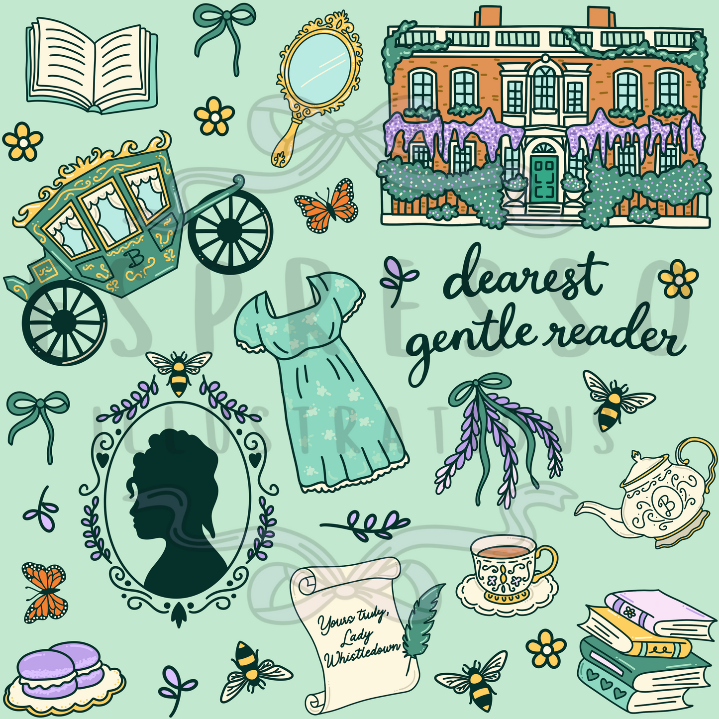 Bridgerton Seamless Pattern
