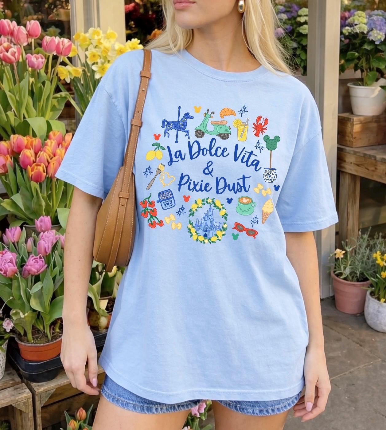 Disney La Dolce Vita & Pixie Dust T-shirt | Disney Parks T-shirt | Italian Summer T-shirt