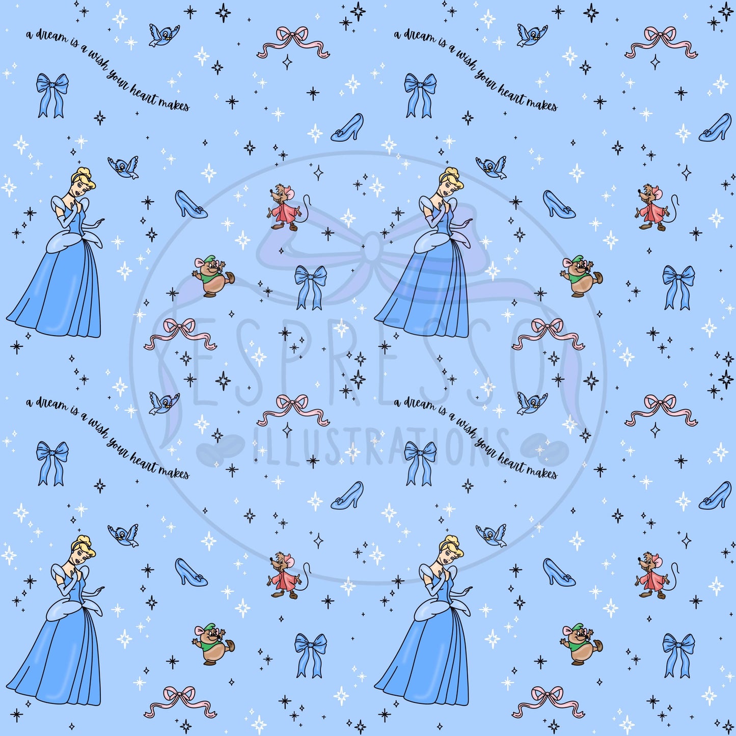 Dis ney Cinderella Seamless Pattern, Dis ney Princess, Cinderella, Cinderella Princess Seamless Pattern.