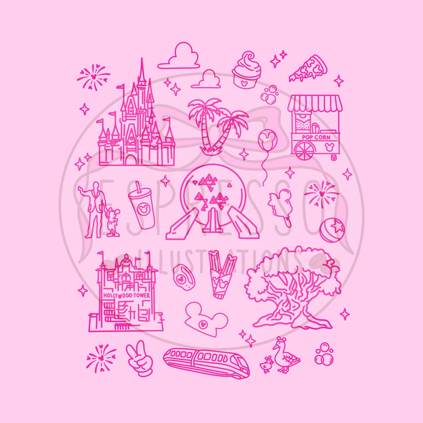 Neon Park Hopper Doodle Dis ney PNG, Dis ney Parks PNG, Best Day Ever, Park Hopper PNG, Dis ney Parks png, Summer Doodle