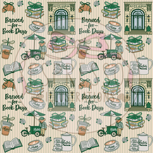 Ralph’s Coffee Seamless Pattern, Ralph’s Coffee NYC, Bookish Ralph’s Coffee, Ralph Lauren Polo, NYC Coffee Bookish Seamless Pattern.
