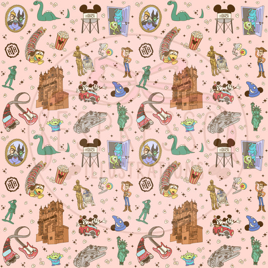 Hollywood Studios Seamless Pattern, Disney Parks, Muppet Mayhem Seamless, Toy Story Seamless, Disney Snacks Seamless Pattern, Park Hopper