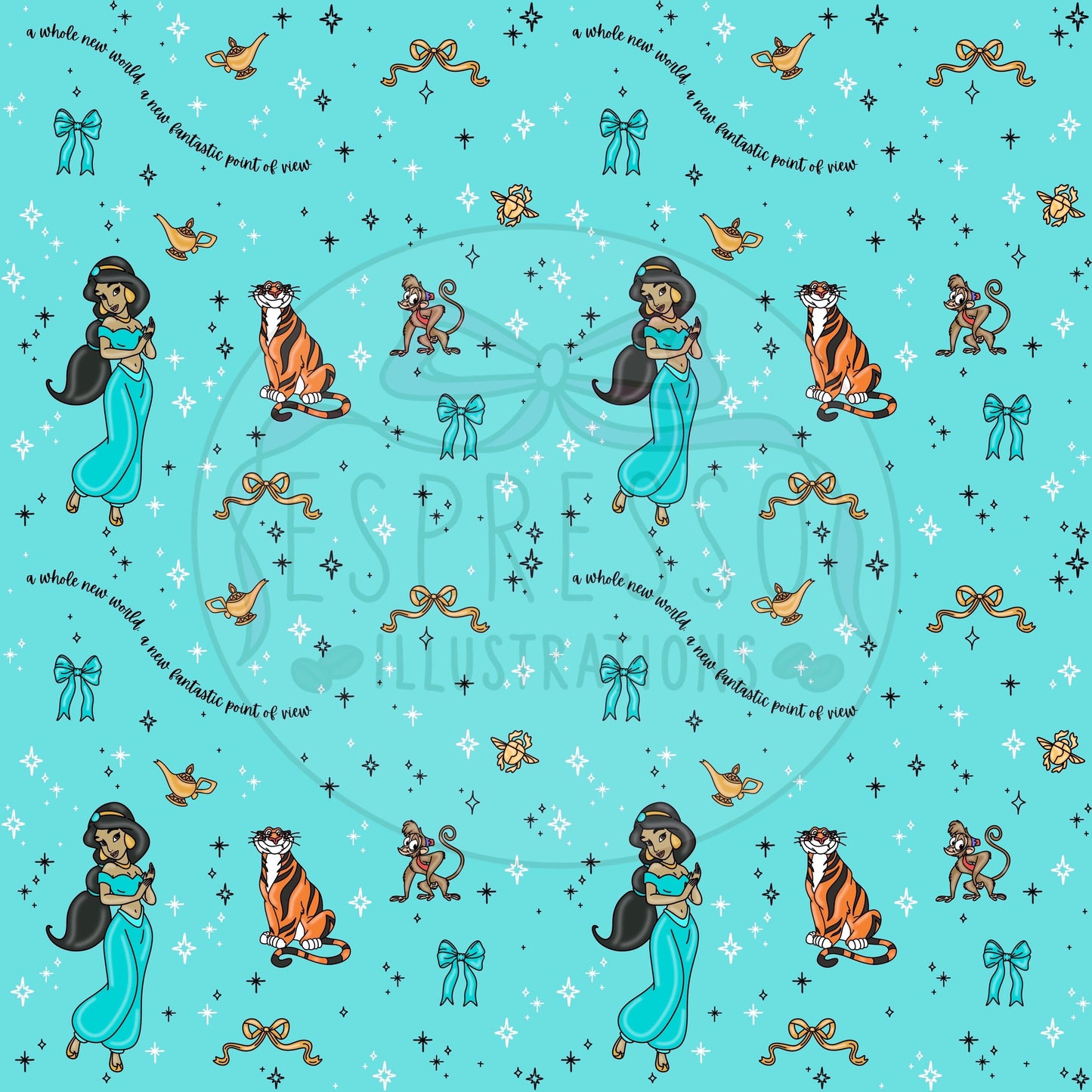 Dis ney Jasmin Seamless Pattern, Dis ney Princess, Aladdin Seamless, Jasmin Aladdin Seamless Pattern.