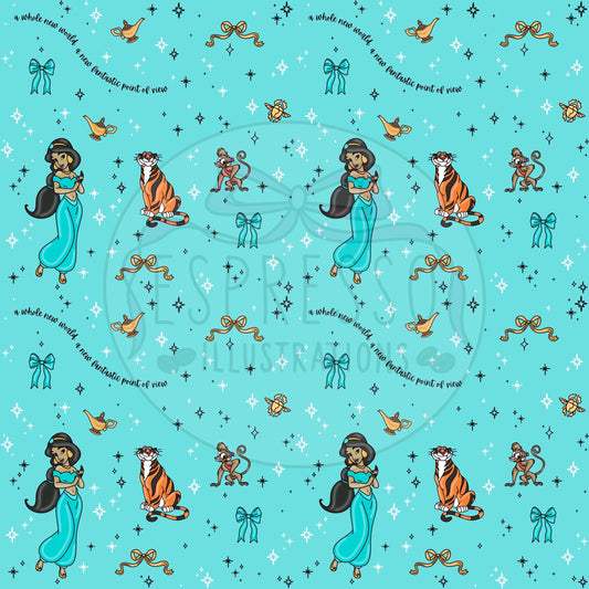 Dis ney Jasmin Seamless Pattern, Dis ney Princess, Aladdin Seamless, Jasmin Aladdin Seamless Pattern.